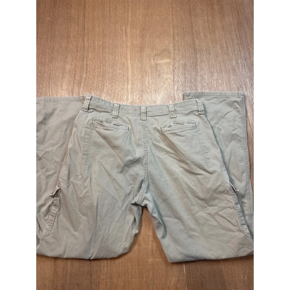 Wrangler Mens Relaxed Fit Cargo Pants Tan Khaki Straight Leg Cotton Twill 34x34